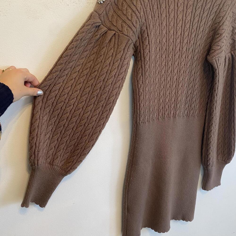 EN SAISON taupe knit Bettany dress sz S - Picture 7 of 8